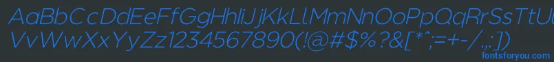 Regencielightaltobl Font – Blue Fonts on Black Background