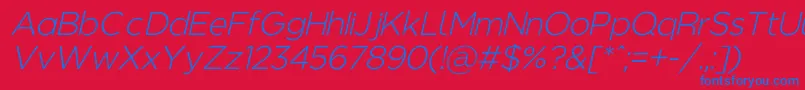 Regencielightaltobl Font – Blue Fonts on Red Background