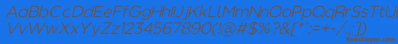 Regencielightaltobl Font – Brown Fonts on Blue Background