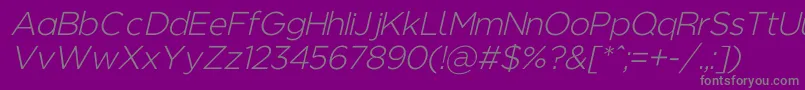 Regencielightaltobl Font – Gray Fonts on Purple Background