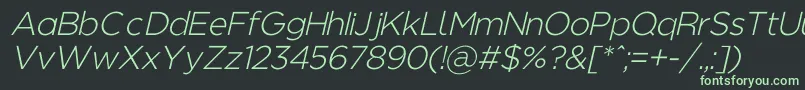 Regencielightaltobl Font – Green Fonts on Black Background