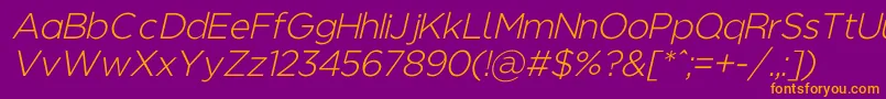 Regencielightaltobl Font – Orange Fonts on Purple Background