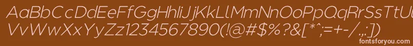 Regencielightaltobl Font – Pink Fonts on Brown Background