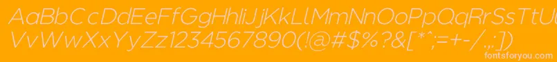 Regencielightaltobl-Schriftart – Rosa Schriften auf orangefarbenem Hintergrund