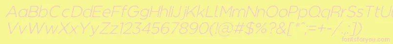Regencielightaltobl Font – Pink Fonts on Yellow Background