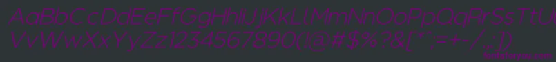 Regencielightaltobl Font – Purple Fonts on Black Background