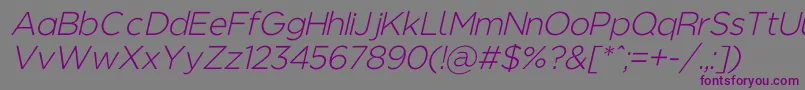 Regencielightaltobl Font – Purple Fonts on Gray Background