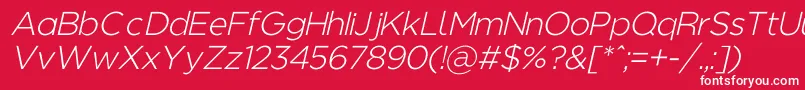 Regencielightaltobl Font – White Fonts on Red Background