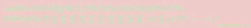 Milasianmediumpersonal Font – Green Fonts on Pink Background