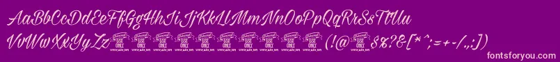 Milasianmediumpersonal Font – Pink Fonts on Purple Background