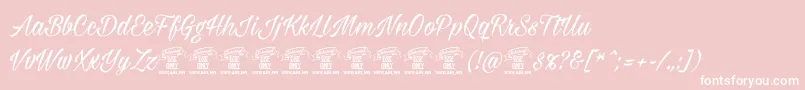 Milasianmediumpersonal Font – White Fonts on Pink Background