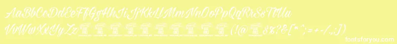 Milasianmediumpersonal Font – White Fonts on Yellow Background