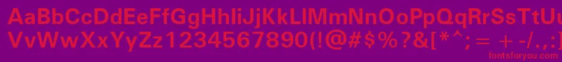 Unvr65x Font – Red Fonts on Purple Background
