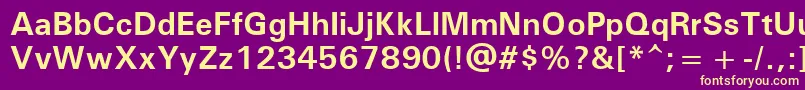 Unvr65x Font – Yellow Fonts on Purple Background