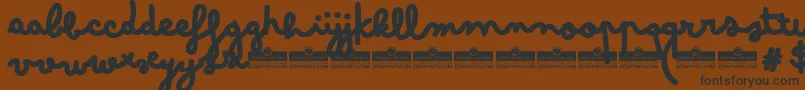 BimboJumboTrial Font – Black Fonts on Brown Background