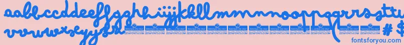 BimboJumboTrial Font – Blue Fonts on Pink Background