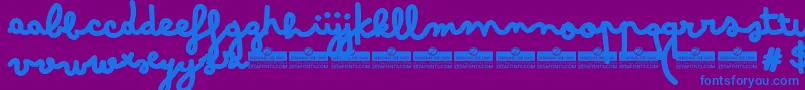 BimboJumboTrial Font – Blue Fonts on Purple Background