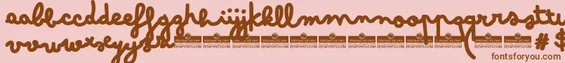 BimboJumboTrial Font – Brown Fonts on Pink Background