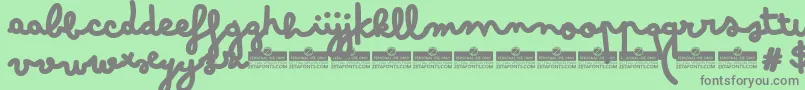 BimboJumboTrial Font – Gray Fonts on Green Background