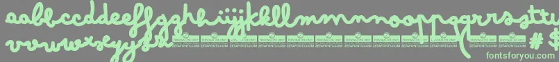 BimboJumboTrial Font – Green Fonts on Gray Background