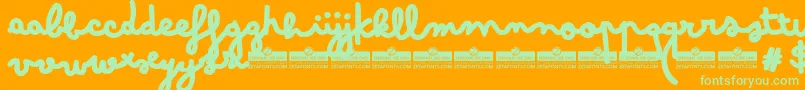 BimboJumboTrial Font – Green Fonts on Orange Background