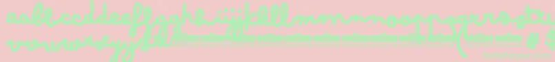 BimboJumboTrial Font – Green Fonts on Pink Background