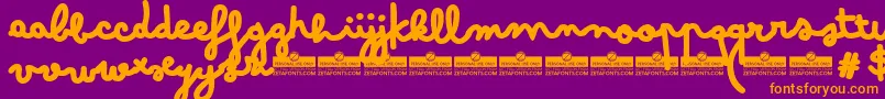 BimboJumboTrial Font – Orange Fonts on Purple Background