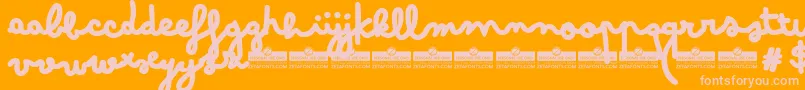 BimboJumboTrial Font – Pink Fonts on Orange Background
