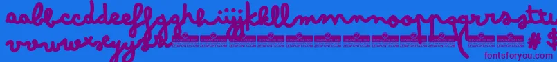 BimboJumboTrial Font – Purple Fonts on Blue Background