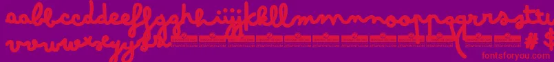 BimboJumboTrial Font – Red Fonts on Purple Background