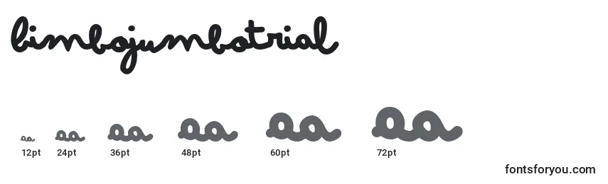 BimboJumboTrial Font Sizes