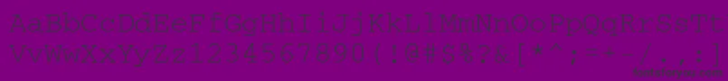 Couriergtt Font – Black Fonts on Purple Background
