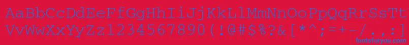 Couriergtt Font – Blue Fonts on Red Background