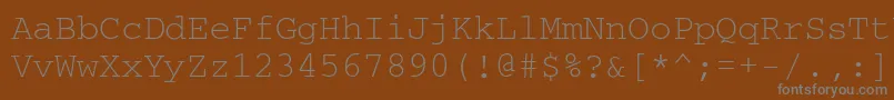 Шрифт Couriergtt – серые шрифты на коричневом фоне