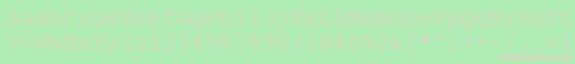 Couriergtt Font – Pink Fonts on Green Background