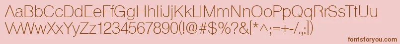 SanslhRegular Font – Brown Fonts on Pink Background