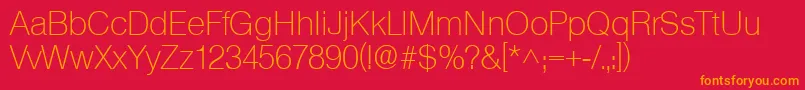 SanslhRegular Font – Orange Fonts on Red Background