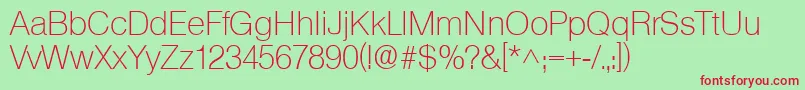 SanslhRegular Font – Red Fonts on Green Background