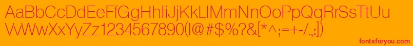 SanslhRegular Font – Red Fonts on Orange Background