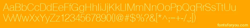 SanslhRegular Font – Yellow Fonts on Orange Background