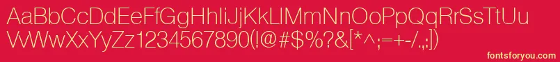 SanslhRegular Font – Yellow Fonts on Red Background