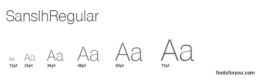 SanslhRegular Font Sizes