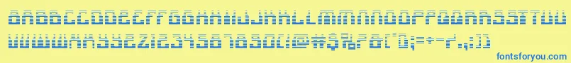 1968odysseygrad Font – Blue Fonts on Yellow Background