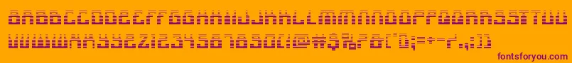 1968odysseygrad Font – Purple Fonts on Orange Background