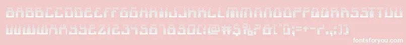 1968odysseygrad-fontti – valkoiset fontit vaaleanpunaisella taustalla