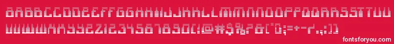 1968odysseygrad-fontti – valkoiset fontit punaisella taustalla