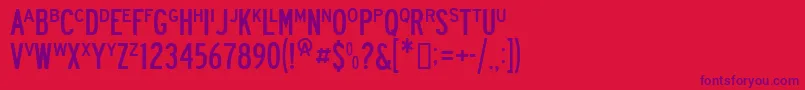 Roadway ffy Font – Purple Fonts on Red Background