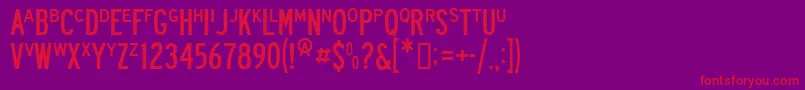 Roadway ffy Font – Red Fonts on Purple Background