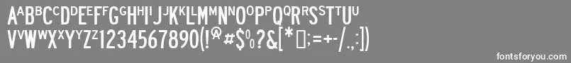 Roadway ffy Font – White Fonts on Gray Background