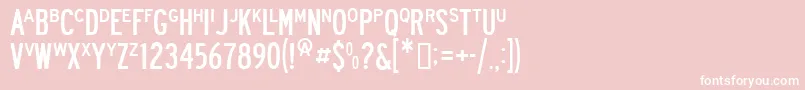 Roadway ffy Font – White Fonts on Pink Background